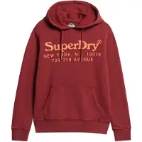 Superdry per uomo. M2013690A Felpa Venue tono su tono rossa (XL), Rosso, Casual, Cotone