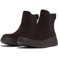 FitFlop per donna. FK3-167 Stivaletti in pelle marrone scuro F-Mode (38), Basso, 1 a 3 cm, Nessuno, Casual, Camoscio