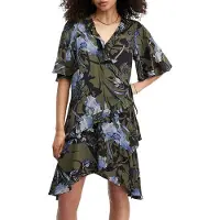AllSaints Meagan Batu Dress Deep Khaki Green Taglia: 12 | Abiti Midi Outlet | Donna | Marrone