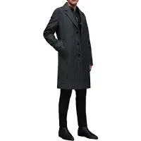AllSaints Ormond Coat Black/white Taglia: S | Cappotti monopetto Outlet | Uomo | Nero