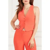 Guess Marciano By Jacqueline Vest Vivacious Coral Taglia: 46 | Gilet Outlet | Donna | Arancia