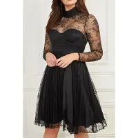 Guess Marciano By Mei Lace Dress Jet Black Taglia: 40 | Abiti Midi Outlet | Donna | Nero