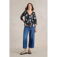 White Stuff Rae Organic Cotton Top Navy Print Taglia: 10 | Magliette intime Outlet | Donna | Blu