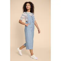 White Stuff Viola Linen Dungaree Chambray Blue Taglia: 18 REGULAR | Tute Outlet | Donna | Bianco