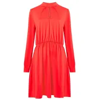 French Connection High Neck Keyhole Ponte Dress Red Taglia: 16 | Abiti Midi Outlet | Donna | Rosso