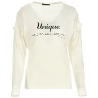 River Woods V-neck Tee Ls + Deco White Taglia: XS | Maglie a manica lunga Outlet | Donna | Bianco