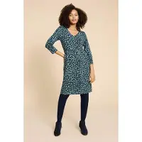 White Stuff Tallie Eco Vero Jersey Dre Teal Printed Taglia: 12 REGULAR | Abiti Midi Outlet | Donna | Ciano