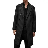 AllSaints Lovell Coat Charcoal Taglia: 46 | Cappotti doppiopetto Outlet | Uomo | Nero