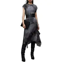AllSaints Gian Dionne Dress Slate Grey Taglia: 34 | Abiti Midi Outlet | Donna | Grigio