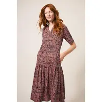 White Stuff Sabina Jersey Dre Red Taglia: 6 REGULAR | Abiti Midi Outlet | Donna | Rosso