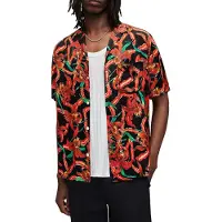 AllSaints Mesquida Ss Shirt Jet Black Taglia: XS | Camicie Casual Outlet | Uomo | Nero