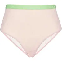 Pinko Incanto 2 Slip Pizzo Indemagliato Jacquard C/logo Pink/green Taglia: XS | Biancheria intima Outlet | Donna | Rosa