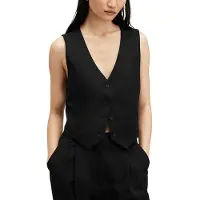 AllSaints Nellie Waistcoat Black Taglia: 8 | Gilet Outlet | Donna | Nero