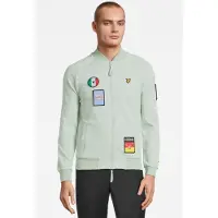 Lyle & Scott Panini Sticker Tracksuit Bomber Mint Taglia: S | Cardigan Outlet | Uomo | Ciano
