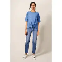 White Stuff Tie Hem Top Mid Blue Taglia: 24 | Maglie Sportivi Outlet | Donna | Blu