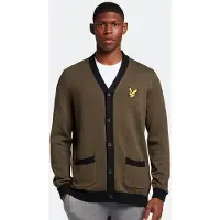 Lyle & Scott Block Marl Cardigan Olive Marl/jet Black Taglia: XS | Cardigan Outlet | Uomo | Verde