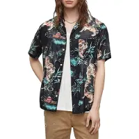 AllSaints Tagise Cotton Ss Shi Jet Black Taglia: S | Camicie Casual Outlet | Uomo | Nero