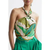 Reiss Luna Printed Tank And Cami — Green Taglia: 10 | Canottiere Outlet | Donna | Verde