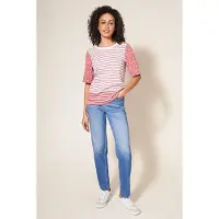 White Stuff Annabel Stripe Tee Pink Multi Taglia: 12 | Maglie Sportivi Outlet | Donna | Rosa