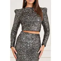 Guess Marciano By Sparkle In The Dark Jet Black Multi Taglia: XXS | Maglie a manica lunga Outlet | Donna | Nero