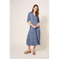White Stuff Sabina Jersey Dre Blue Taglia: 8 REGULAR | Abiti Midi Outlet | Donna | Blu