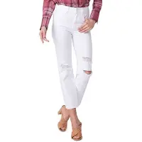 PAIGE Sarah Straight Ankle White Hot Destructed Taglia: W25 | Jeans straight fit Outlet | Donna | Bianco