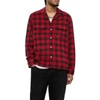 AllSaints Beyond Ls Shirt Sour Berry Red Taglia: XS | Camicie Casual Outlet | Uomo | Rosso