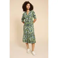 White Stuff Naya Jersey Dre Green Printed Taglia: 10 REGULAR | Abiti Midi Outlet | Donna | Verde