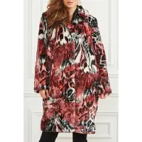 Guess Marciano By Belle Faux Fur Coat Leopard Rose Print Taglia: S | Giacche in ecopelliccia Outlet | Donna | Rosa