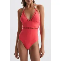 Reiss Ray-colourblock One-piece Coral Taglia: 6 | Costumi Interi Outlet | Donna | Arancia