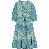 White Stuff Mabel Mixed Printed Dre Teal Printed Taglia: 22 REGULAR | Abiti in T-Shirt Outlet | Donna | Ciano