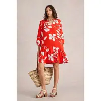 White Stuff Otto Linen Blend Dress Orange Print Taglia: 6 | Abiti Mini Outlet | Donna | Bianco