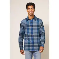 White Stuff Moxley Brushed Check Shirt Mid Blue Taglia: L | Camicie Casual Outlet | Uomo | Blu