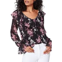 PAIGE Persephone Blouse Black Multi - Morrison Floral Taglia: XXS | Magliette intime Outlet | Donna | Nero