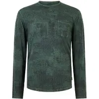John Varvatos Atkins Ls Chipped Wall Printed Burnout C Dried Sage Taglia: S | Maglie a manica lunga Outlet | Uomo | Verde
