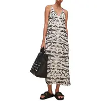 AllSaints Nouval Oniyuri Dress Ecru White Taglia: 38 | Abiti Midi Outlet | Donna | Marrone