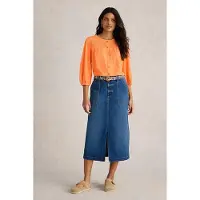 White Stuff Daniella Shirred Top Mid Orange Taglia: 16 | Magliette intime Outlet | Donna | Arancione