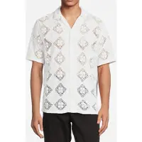 AllSaints Vista Ss Shirt Oatmeal White Taglia: XL | Camicie Casual Outlet | Uomo | Bianco
