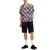 AllSaints Tunar Ss Shirt Jet Black Taglia: XS | Camicie Casual Outlet | Uomo | Nero