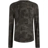 John Varvatos Atkins Ls Chipped Wall Printed Burnout C Med Grey Taglia: S | Maglie a manica lunga Outlet | Uomo | Grigio