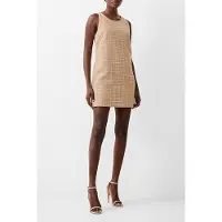 French Connection Effie Boucle Shift Dress Brown Taglia: 8 | Abiti Mini Outlet | Donna | Marrone