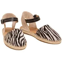 White Stuff Buttercup Leather Espadrille Black Print Taglia: 7 | Espadrillas Outlet | Donna | Nero