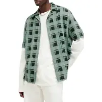 AllSaints Big Sur Ss Shirt Shamrock Green Taglia: XS | Camicie Casual Outlet | Uomo | Verde