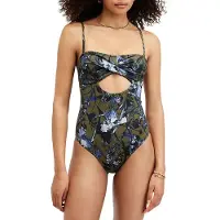 AllSaints Tatum Swimsuit Batu Khaki Green Taglia: XS | Costumi Interi Outlet | Donna | Marrone