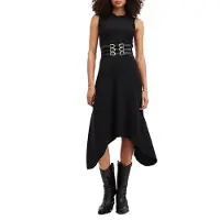 AllSaints Gia Dress Black Taglia: 6 | Abiti Midi Outlet | Donna | Nero