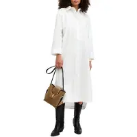 AllSaints Imogen Shirt Dress Chalk White Taglia: 8 | Abiti in T-Shirt Outlet | Donna | Bianco