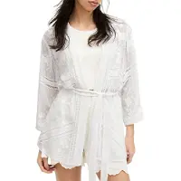 AllSaints Carina Emb Kimono White Taglia: 2 | Accappatoi Outlet | Donna | Bianco