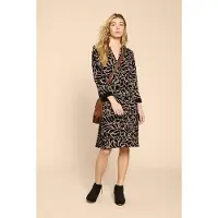 White Stuff June Jersey Shift Dre Black Taglia: 8 | Abiti Midi Outlet | Donna | Nero