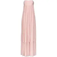 Pinko Antropologo Abito Tulle Fluido Peach Beige Taglia: 40 | Maxi abiti Outlet | Donna | Marrone