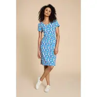 White Stuff Tallie Eco Vero Jersey Dre Teal Printed Taglia: 6 REGULAR | Abiti Midi Outlet | Donna | Ciano